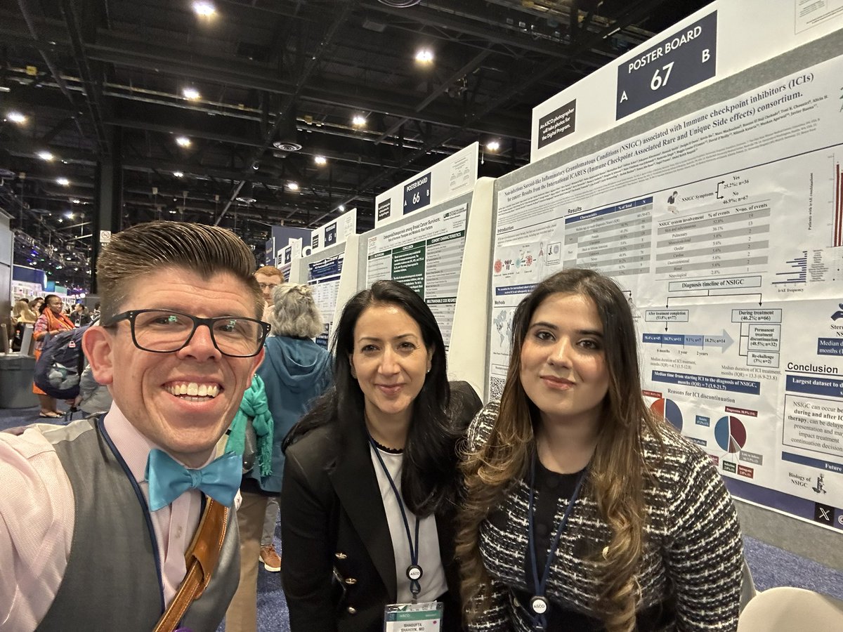 Dr Joseph McCollom DO (@realbowtiedoc) on Twitter photo Met Dr <a href="/Ayeshaaijaz/">Ayesha Aijaz</a> at her poster #67 to learn more about #IO tox <a href="/ASPIRE_CoP/">ASPIRE Community of Practice</a> and incidence of #granulomatous inflammation. Great mentorship <a href="/thenasheffect/">Rafeh Naqash, MD</a> Come by and see her work! #SuppOncSelfies 📸 #ASCO25
<a href="/yekeduz_emre/">Emre Yekedüz</a>
<a href="/DRBakaloudiMD/">Dimitra R. Bakaloudi MD, MS, MPA</a>
<a href="/AndreaAnampaG/">Andrea Anampa-Guzmán (she/ella)</a>
<a href="/ReginaBarCar/">Regina Barragan-Carrillo</a>
<a href="/cwspeers/">Corey Speers</a> Met Dr <a href="/Ayeshaaijaz/">Ayesha Aijaz</a> at her poster #67 to learn more about #IO tox <a href="/ASPIRE_CoP/">ASPIRE Community of Practice</a> and incidence of #granulomatous inflammation. Great mentorship <a href="/thenasheffect/">Rafeh Naqash, MD</a> Come by and see her work! #SuppOncSelfies 📸 #ASCO25
<a href="/yekeduz_emre/">Emre Yekedüz</a>
<a href="/DRBakaloudiMD/">Dimitra R. Bakaloudi MD, MS, MPA</a>
<a href="/AndreaAnampaG/">Andrea Anampa-Guzmán (she/ella)</a>
<a href="/ReginaBarCar/">Regina Barragan-Carrillo</a>
<a href="/cwspeers/">Corey Speers</a>