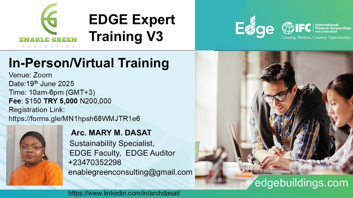 🌱Looking for the next step on your #greenbuildings journey?
🦾Sign up for #edgeexperts training now: ow.ly/KVon50W2Rt8
#edgeiseverywhere #edgeinafrica #sustainableconstruction #edgebuildings