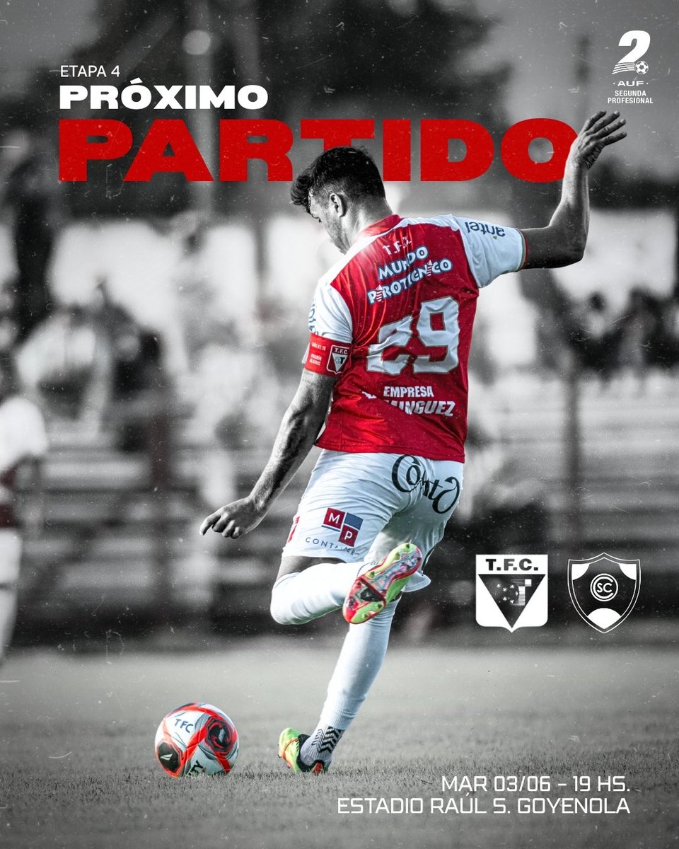 Tacuarembó Fútbol Club (@tacuarembofc1) on Twitter photo MAÑANA EN CASA…
🗓️ Martes 03/06
⏰ 19:00
🏟️ Raúl S. Goyenola
🆚 <a href="/SportivoCerrito/">Club Sportivo Cerrito Ok</a>
Canje y venta de entradas en la sede:
Lunes - 15:00 a 19:00
Martes - 9:00 a 16:00
#TodosJuntos
#ElGiganteDelInterior MAÑANA EN CASA…
🗓️ Martes 03/06
⏰ 19:00
🏟️ Raúl S. Goyenola
🆚 <a href="/SportivoCerrito/">Club Sportivo Cerrito Ok</a>
Canje y venta de entradas en la sede:
Lunes - 15:00 a 19:00
Martes - 9:00 a 16:00
#TodosJuntos
#ElGiganteDelInterior