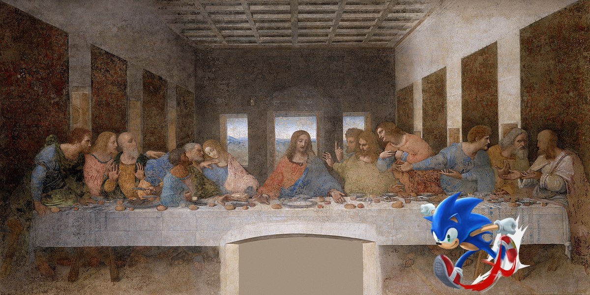 just imagine this nigga eating chilli dogs at the last supper bro I gotta see that