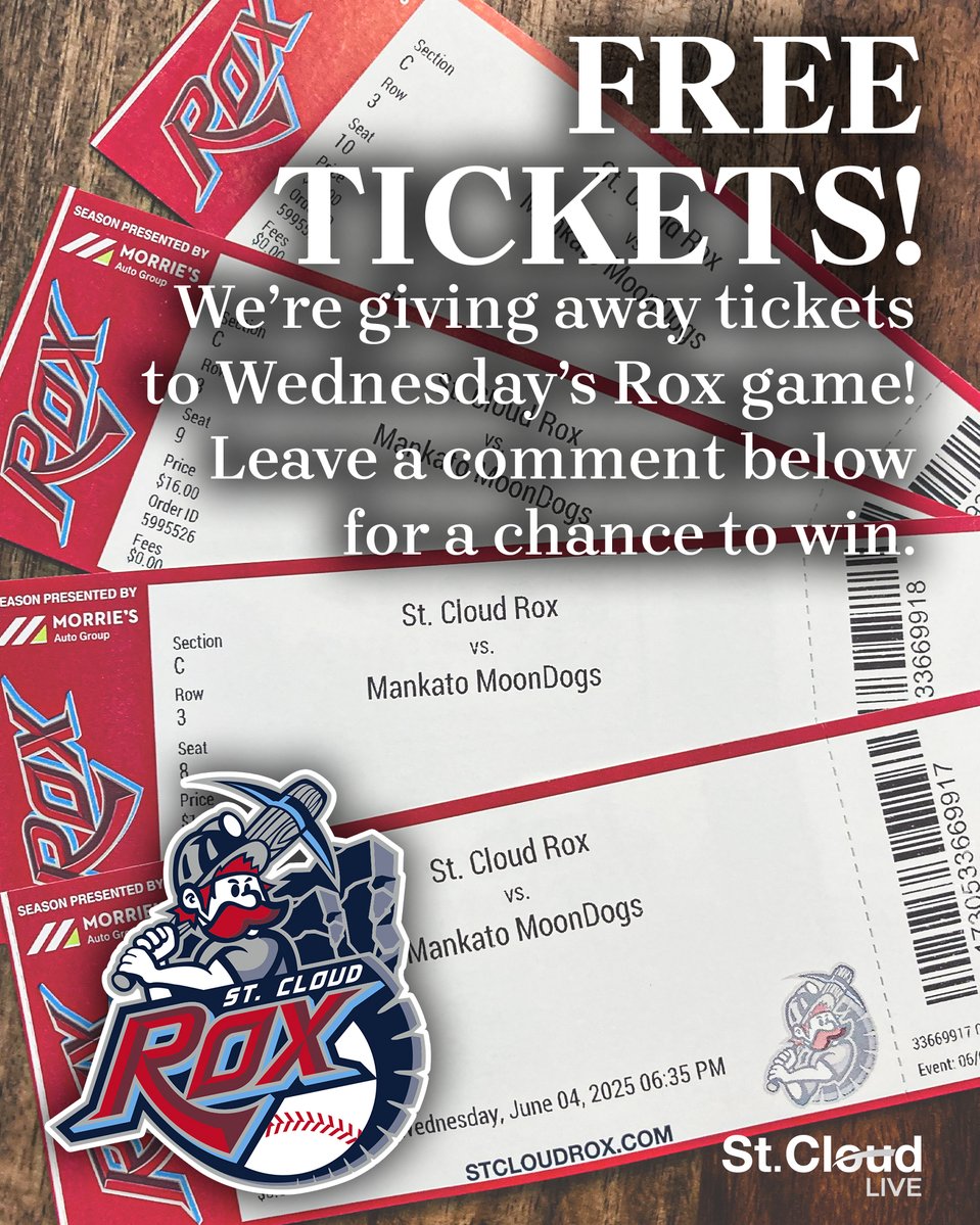 We're always excited to build relationships in our community — so we're proud to partner with the <a href="/StCloudRox/">St. Cloud Rox</a> this season! ⚾ To celebrate, we're giving away tickets! Want to go to the Rox game on Wednesday, June 4? Reply to this post to enter!