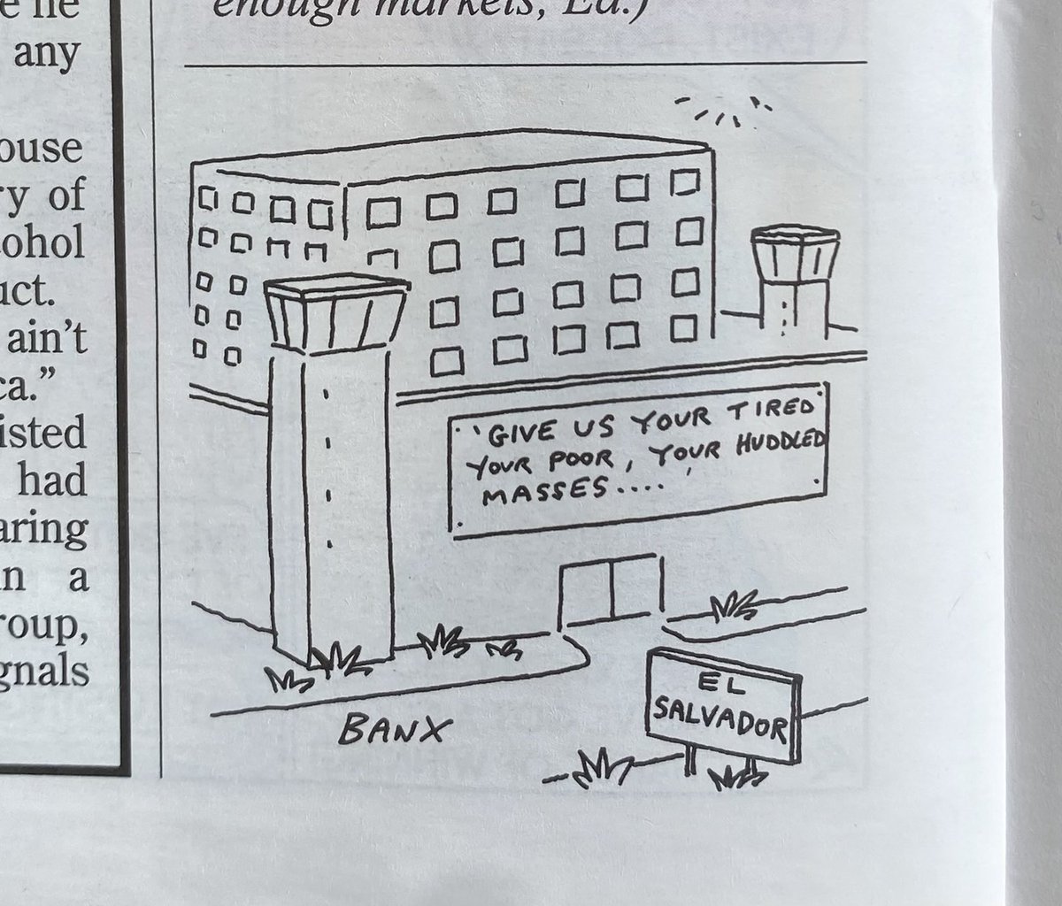 Another ⁦<a href="/PrivateEyeNews/">Private Eye Magazine</a>⁩ #cartoon #trump #elsalvador