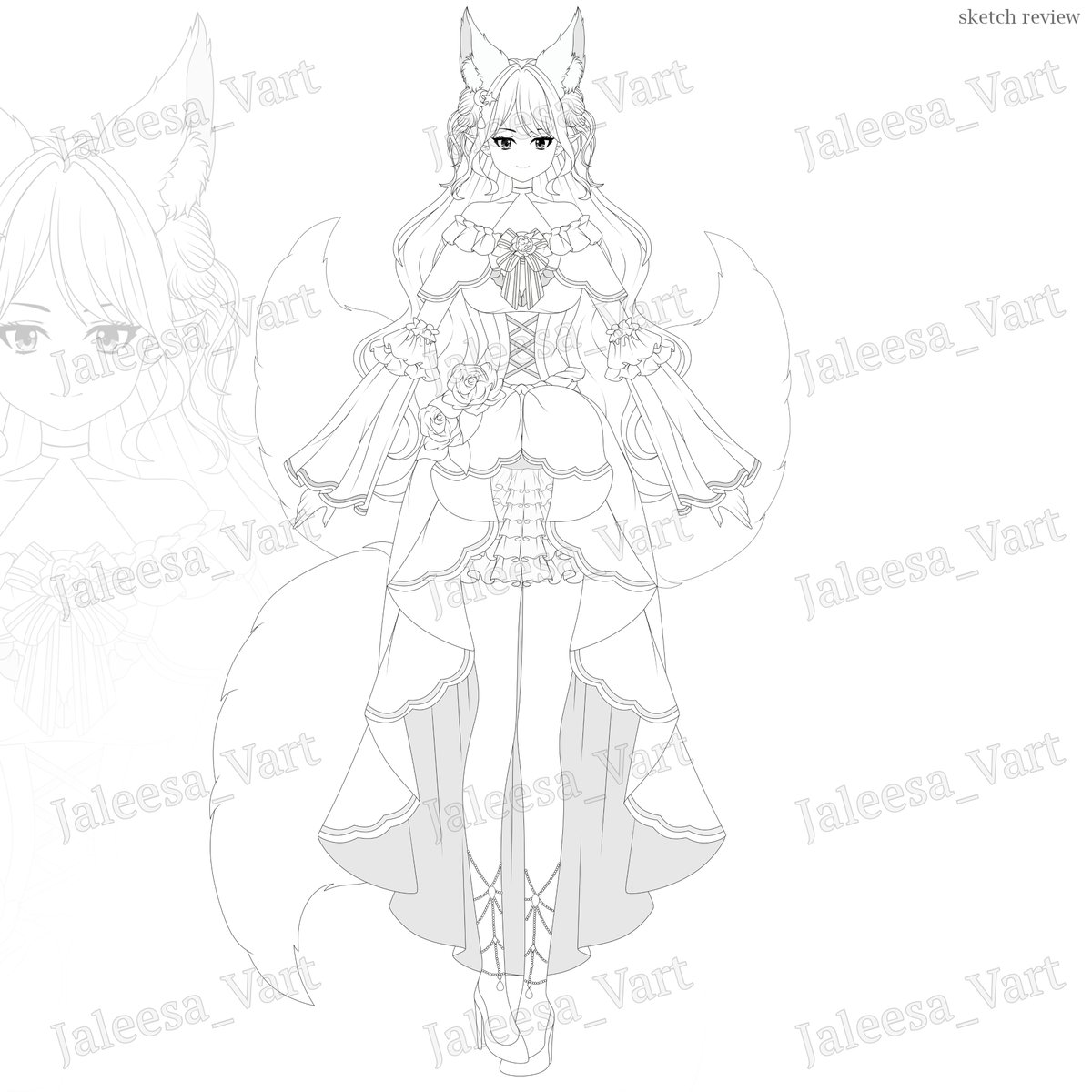 Jaleesa_Vart's tweet photo. 𝐀𝐫𝐭𝐢𝐬𝐭 𝐏𝐫𝐨𝐮𝐝 𝐌𝐨𝐦𝐞𝐧𝐭😍
#Live2DWIP 

Here's the line art for a Live 2D model I created for my client @LunaKitsuneVT Show some love on her profile and all Socials💜

I'll post the color version soon so stay tuned for the updates👀

#Vtubers #ocart #Live2DWIP https://t.co/tRoMjdCKMa