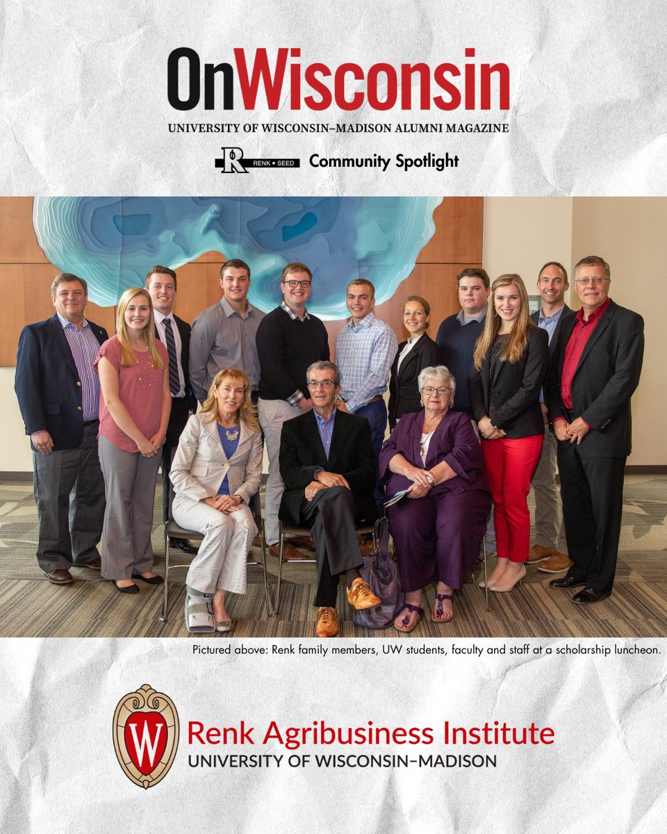 Renk Seed (@renkseed) on Twitter photo Proud to be featured in <a href="/OnWisMag/">On Wisconsin magazine</a>! Renk Seed has supported <a href="/UWMadison/">UW–Madison</a> ag students for 30 years through the Renk Agribusiness Institute, funding $520K+ in scholarships. Read the full story: onwisconsin.uwalumni.com/seeds-of-great… Proud to be featured in <a href="/OnWisMag/">On Wisconsin magazine</a>! Renk Seed has supported <a href="/UWMadison/">UW–Madison</a> ag students for 30 years through the Renk Agribusiness Institute, funding $520K+ in scholarships. Read the full story: onwisconsin.uwalumni.com/seeds-of-great…