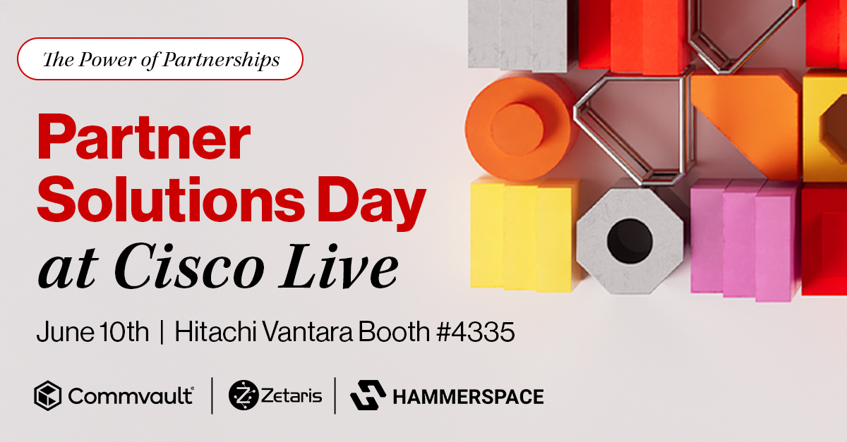 HitachiVantara's tweet photo. 💥 Powering the AI era together at #CiscoLive!

Catch @Zetaris, @Hammerspace and @Commvault on June 10 as we showcase hybrid cloud agility with Hitachi + Cisco.

📍 Don’t miss our in-booth partner day at booth #4335

🔗 Learn more: https://t.co/2XqAy1hyiE https://t.co/cZswcQ0Nqv