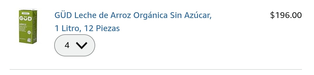 hannegabx's tweet photo. @Profeco @AtencionProfeco espero que @amazonmex y #Justo me manden mis 4 cajas de 12 litros de leche de arroz https://t.co/WP6UGUgVXC