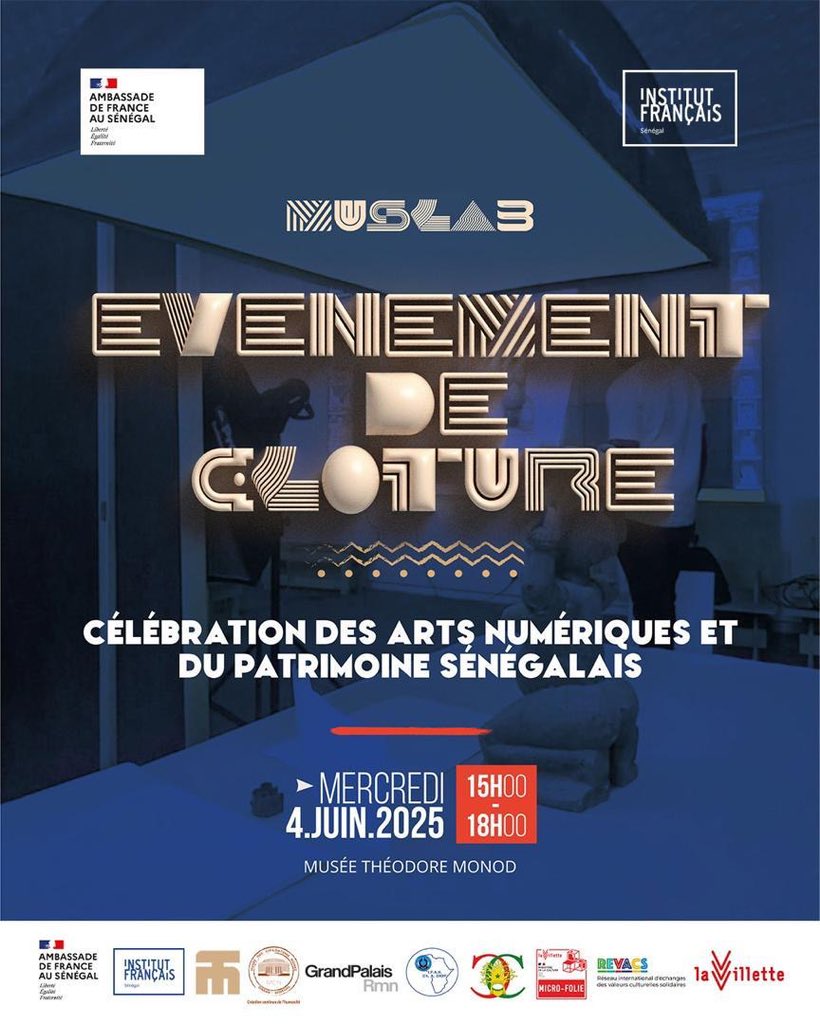 France au Sénégal 🇫🇷🇪🇺 (@franceosenegal) on Twitter photo Appels aux graffeurs et aux acteurs & exposition cette semaine au 🇸🇳
🎨 Appel à candidatures pour les graffeurs 18-35 ans
📌 Galerie Le Manège & Zen
📅 Candidature avant le 15 juin 2025
✉️ zeninxxentertainment@gmail.com
📣 Appel à candidatures pour les actrices et acteurs
📍 Appels aux graffeurs et aux acteurs & exposition cette semaine au 🇸🇳
🎨 Appel à candidatures pour les graffeurs 18-35 ans
📌 Galerie Le Manège & Zen
📅 Candidature avant le 15 juin 2025
✉️ zeninxxentertainment@gmail.com
📣 Appel à candidatures pour les actrices et acteurs
📍