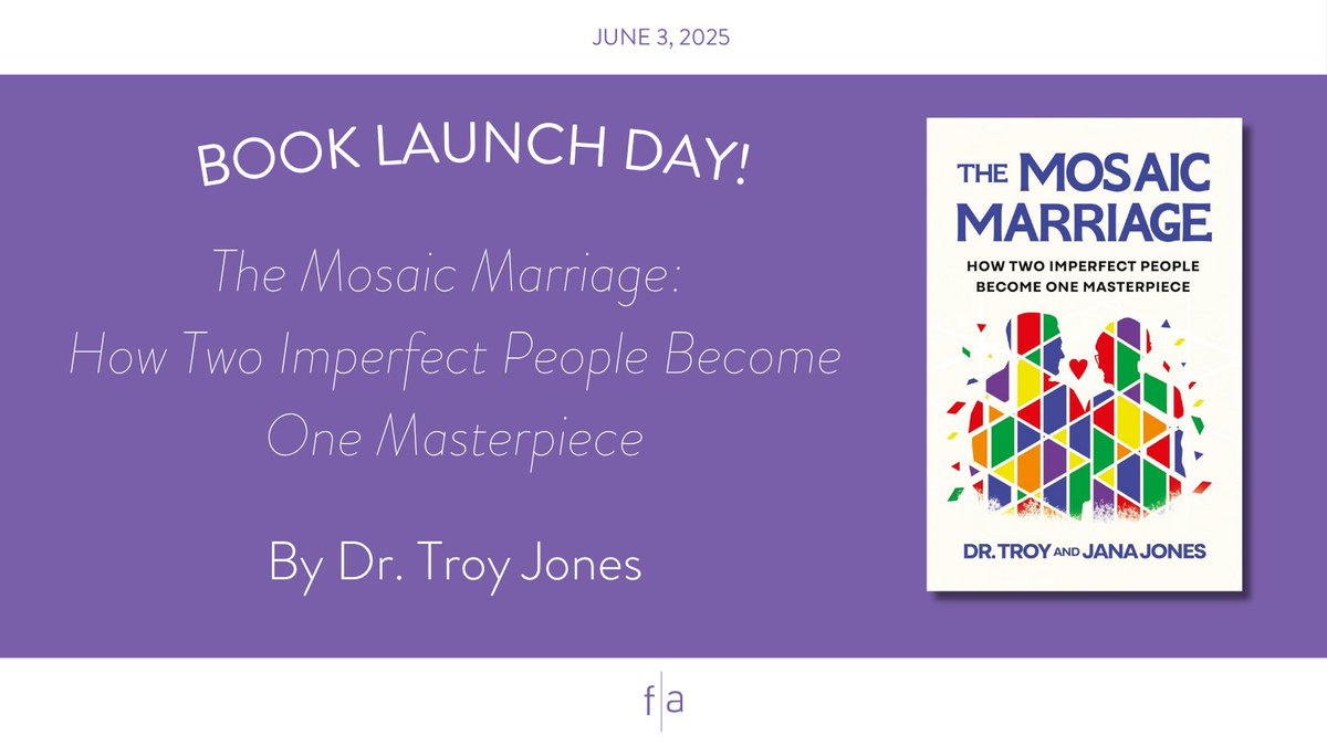 📚 NEW BOOK RELEASE 📚

Fedd Agency Author Dr. Troy and Jana Jones's, “The Mosaic Marriage" is out now! 🎉🙌

Get your copy here: amzn.to/4dJRG1H

#TheFeddAgency #FeddBooks