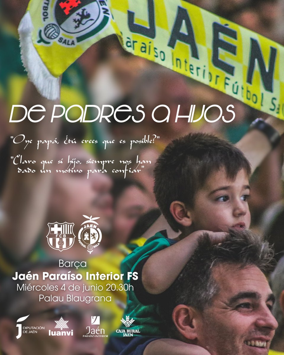JaenFS's tweet photo. 👶 "Oye papá, ¿tú crees que es posible?"

👨 "Claro que sí hijo, siempre nos han dado un motivo para confiar"

💛 ¡𝗬𝗼 𝘁𝗮𝗺𝗯𝗶𝗲́𝗻 𝗺𝗲 𝘂𝗻𝗼 𝗮𝗹 𝘀𝗲𝗻𝘁𝗶𝗺𝗶𝗲𝗻𝘁𝗼!

#SomosJaén💛 https://t.co/WuDSk4pIeZ