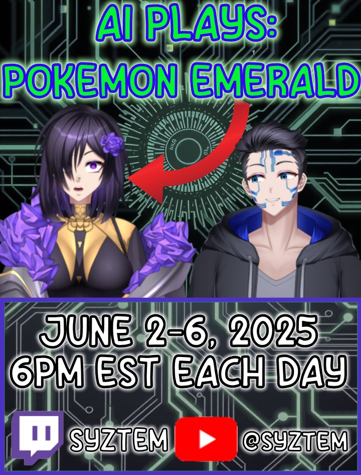 Syztem21's tweet photo. Today's the day! Sam and I will be nuzlocking Pokemon Emerald together starting at 6 pm EST!
https://t.co/g5Gkhsc5ez
https://t.co/vdBAgMimet https://t.co/VOHL1AkSBh