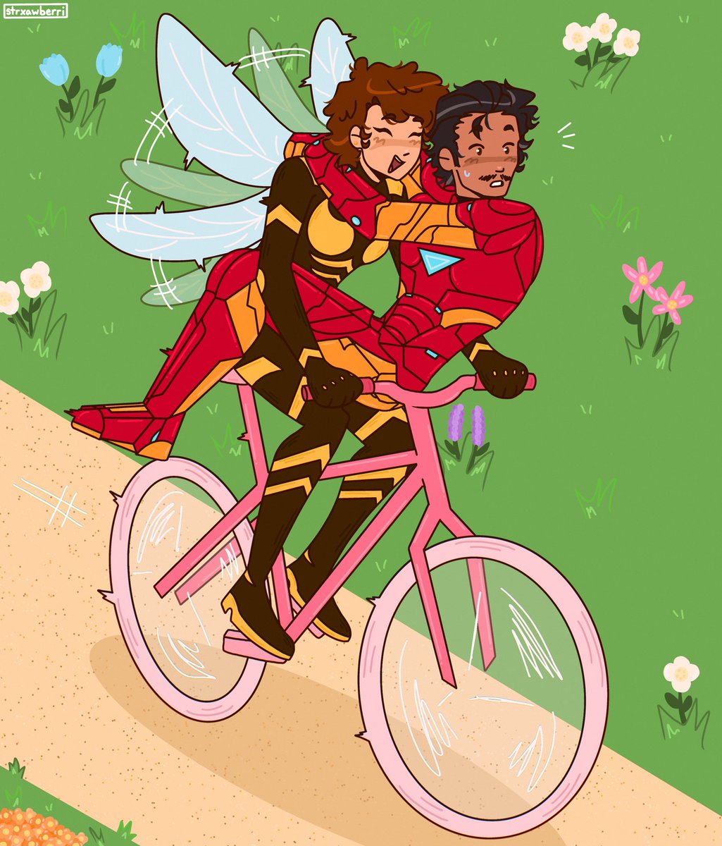 Loved this idea so much it needed to be visualized #marvel #janetvandyne #wasp #tonystark #ironman #tonyjan