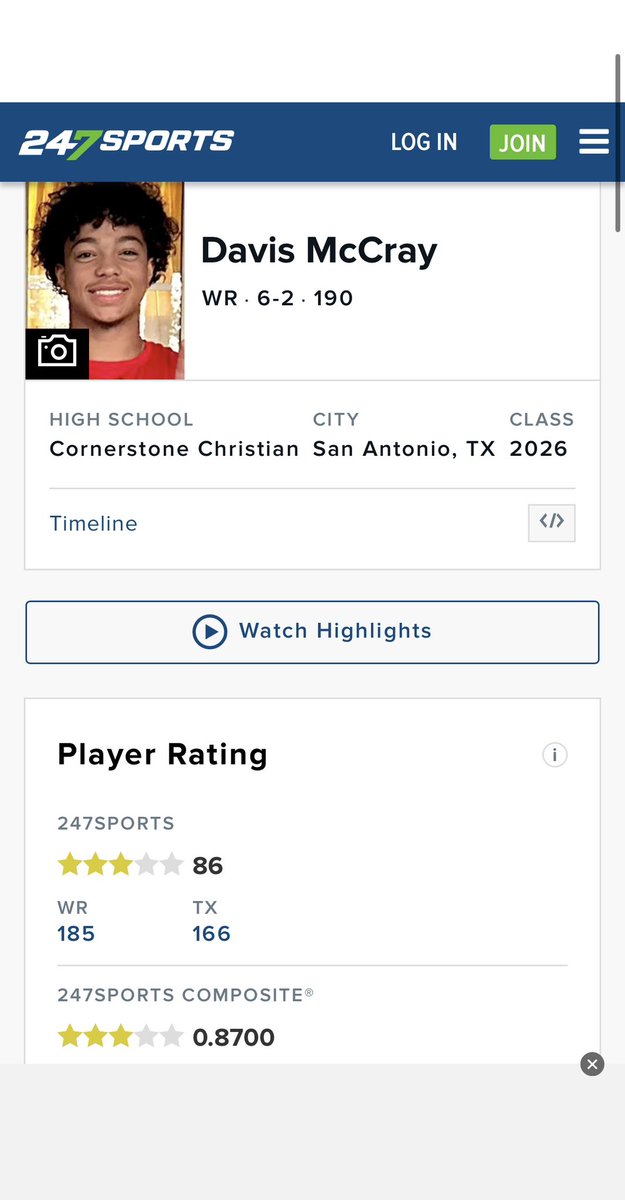 Davis McCray (@davismccray2026) on Twitter photo #AGTG Recently ranked a 3โญ๏ธ WR on <a href="/247Sports/">247Sports</a>! Grateful for the recognition, but the grindโs far from over. Thanks to everyone whoโs been rocking w/ me, this is just the beginning.
<a href="/coach9cg/">Clayton Guillory</a> <a href="/CCSRecruitingFB/">Cornerstone Football Recruiting</a> <a href="/kcolesports/">Kimberly Cole</a> <a href="/TomLoy247/">Tom Loy</a> <a href="/MikeRoach247/">Mike Roach</a> <a href="/JButler_210/">Josh Butler</a> <a href="/_RL_Martin/">R.L. Martin</a> <a href="/BDammone/">Along The Wire</a> #AGTG Recently ranked a 3โญ๏ธ WR on <a href="/247Sports/">247Sports</a>! Grateful for the recognition, but the grindโs far from over. Thanks to everyone whoโs been rocking w/ me, this is just the beginning.
<a href="/coach9cg/">Clayton Guillory</a> <a href="/CCSRecruitingFB/">Cornerstone Football Recruiting</a> <a href="/kcolesports/">Kimberly Cole</a> <a href="/TomLoy247/">Tom Loy</a> <a href="/MikeRoach247/">Mike Roach</a> <a href="/JButler_210/">Josh Butler</a> <a href="/_RL_Martin/">R.L. Martin</a> <a href="/BDammone/">Along The Wire</a>