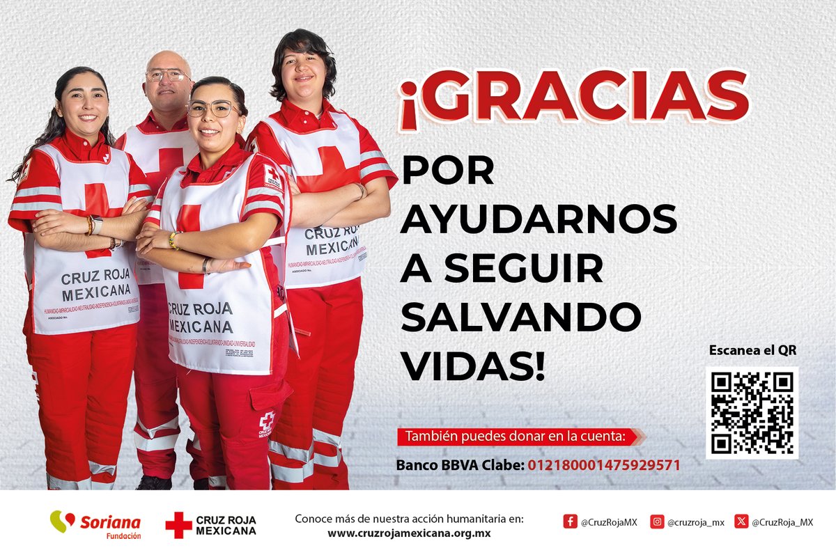 CruzRojaMxl's tweet image. ¡Para #CruzRojaMexicali tu apoyo salva vidas! 📷 📷
Este mes de junio, al hacer tus compras en Soriana, di ¡sí a la vida! 📷
Con tu ayuda, seguimos brindando atención prehospitalaria gratuita a través del 9 1 1. 📷📷
#DiSí 
#Yosíayudo #SerMejores #SeamosTodosHermanos
