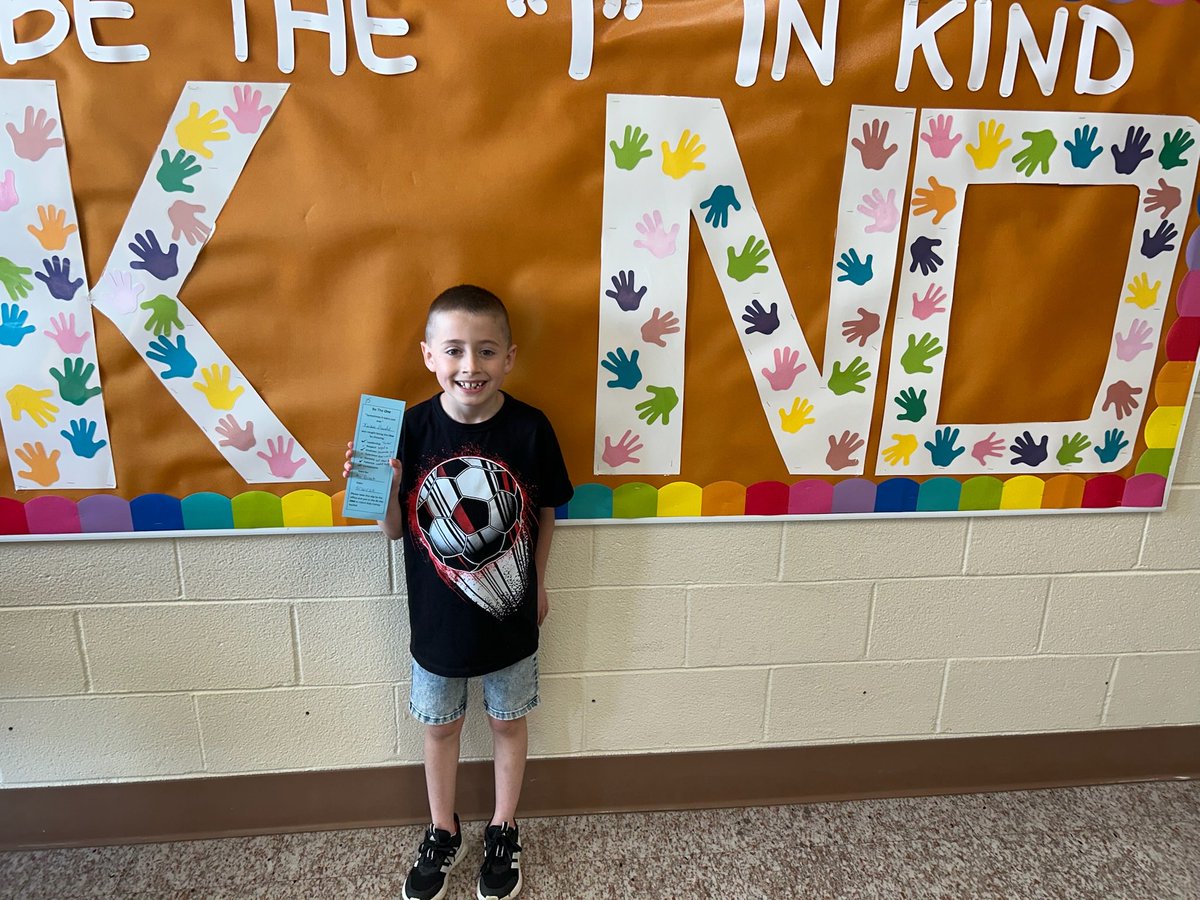 Tucker is our student of the week showing leadership, kindness and patience. Tucker helped a classmate get their work out when they needed help. #BeTheOneVFE