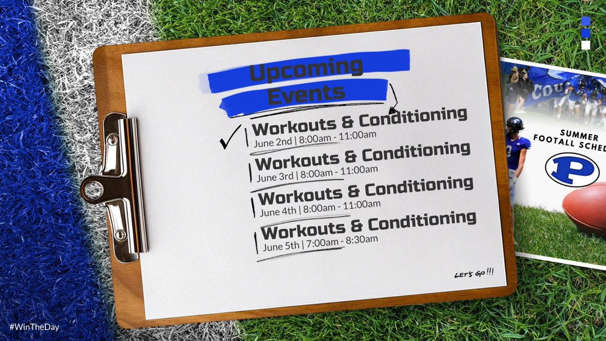 First day of summer football workouts in the books! Energy was high and the grind was real. Proud of the way the guys showed up and competed! Let’s be better tomorrow!  #WinTheDay