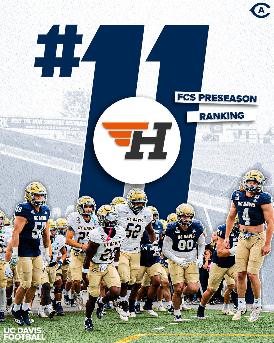 UC Davis Football (@ucdfootball) on Twitter photo NO. 1️⃣1️⃣
Aggies come in ranked No. 11 in the nation as part of <a href="/HEROSportsNews/">HERO Sports</a> FCS Preseason Top 25 Media Poll!!
#GoAgs | #Shredville NO. 1️⃣1️⃣
Aggies come in ranked No. 11 in the nation as part of <a href="/HEROSportsNews/">HERO Sports</a> FCS Preseason Top 25 Media Poll!!
#GoAgs | #Shredville
