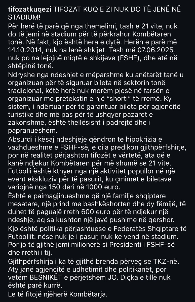 ShefqetFejzo11's tweet photo. BRAVO FSHF 

BRAVO ARMAND DUKA

EDHE KETE GJE E ARRITET I BRAKTISET TIFOZET ME BESNIKE TE KOMBETARES QE E KANE NDJEKUR SHQIPERINE E MADHE NE CDO CEP TE BOTES EDHE I KANE MBESHTETUR PA KUFIJ

BRAVO JU QIFSHA FEDERATE PERULUNI SHKIJEVE BYTHQIMA NJEREZ

PERKRAH TKZ 🇦🇱❤️🖤 https://t.co/C6OCiElZTO