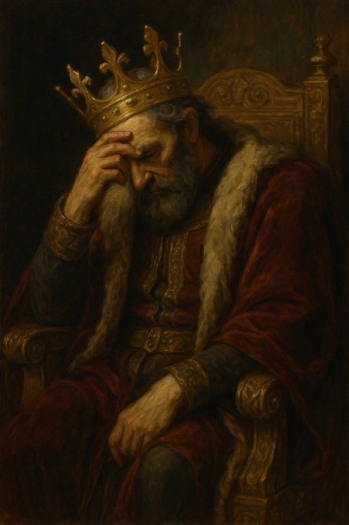 حـال الملـ👑ـك ومع كامل أسفي يجسدة هذا البيـت.. 

إن يحسدوني على موتي , فوا أسفي ... 
حتى على الموت لا أخلو من الحســـــد ِ

ما  يحدث لهذا  الكيان العريق , محيـر  .. كحال مريـض منهك القوى يتعافى ببطء.. 

تطعمة يـوم وتحرمة أسبـوع فبالله عليكم كيف  يشفى .

هـذا قدّرنا ..

مهما كانت