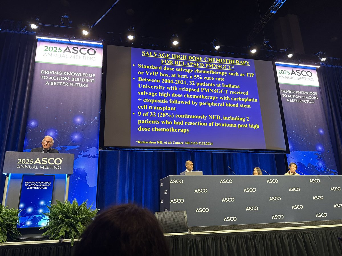 Nabil Adra (@nabiladra) on Twitter photo Tour de force by Larry Einhorn going over Pitfalls in the Management of Metastatic GCT and wisdom from over 50 years of expertise in treating testicular cancer. And yes the reference for hCG decline was from <a href="/ASCOPres/">Robin Zon, MD, FACP, FASCO</a> from IU fellowship <a href="/IUCancerCenter/">IU Simon Comprehensive Cancer Center</a> <a href="/IUHemOnc/">Indiana University Hematology/Oncology Fellowship</a> <a href="/IUuro/">Indiana University Department of Urology</a> Tour de force by Larry Einhorn going over Pitfalls in the Management of Metastatic GCT and wisdom from over 50 years of expertise in treating testicular cancer. And yes the reference for hCG decline was from <a href="/ASCOPres/">Robin Zon, MD, FACP, FASCO</a> from IU fellowship <a href="/IUCancerCenter/">IU Simon Comprehensive Cancer Center</a> <a href="/IUHemOnc/">Indiana University Hematology/Oncology Fellowship</a> <a href="/IUuro/">Indiana University Department of Urology</a>
