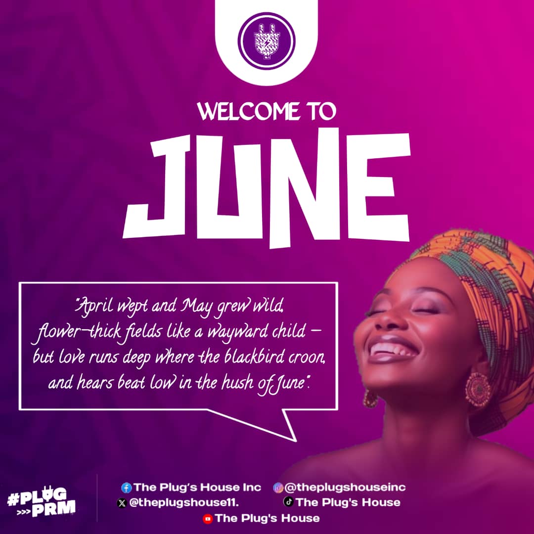 theplugshouse11's tweet photo. Hello June 💜
“April wept and May grew wild… but love runs deep in the hush of June.”
From all of us @theplugshouse11 welcome to a new month full of grace, growth & vibes.
Let’s get it! 🔌✨
#PlugPRM #WelcomeToJune #ThePlugsHouse https://t.co/6Yk95gTr7m