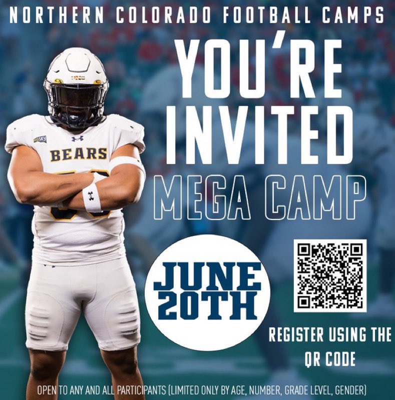 Trevon Salas (@trevon_salas5) on Twitter photo Thank you <a href="/CoachRigell/">Mike J.Rigell</a> and <a href="/UNC_BearsFB/">Northern Colorado Football</a> for the Mega camp invite! Excited to go showcase myself in front of many great colleges.
<a href="/jcalip_02/">J_Calip02</a>
<a href="/MesaRidgeFootb1/">Mesa Ridge Football</a>
<a href="/CoachMarthaller/">Coach_Marthaller</a>
<a href="/CoachEmUp1st/">CoachEmUp1st</a> Thank you <a href="/CoachRigell/">Mike J.Rigell</a> and <a href="/UNC_BearsFB/">Northern Colorado Football</a> for the Mega camp invite! Excited to go showcase myself in front of many great colleges.
<a href="/jcalip_02/">J_Calip02</a>
<a href="/MesaRidgeFootb1/">Mesa Ridge Football</a>
<a href="/CoachMarthaller/">Coach_Marthaller</a>
<a href="/CoachEmUp1st/">CoachEmUp1st</a>