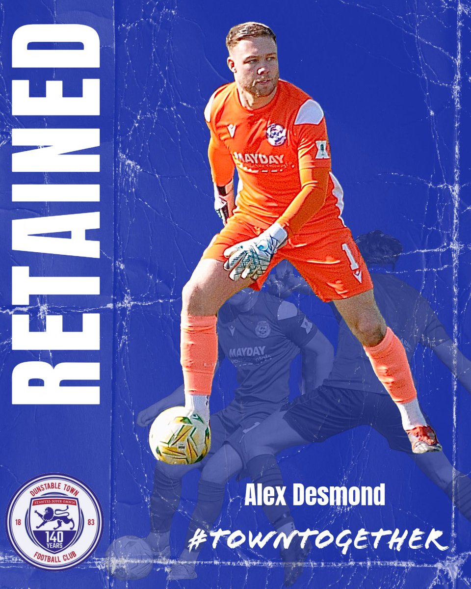 Dunstable Town FC ⚽️ (@dunstabletownfc) on Twitter photo 🤝 PLAYER NEWS | We are delighted to announce that <a href="/ad5790/">Alex Desmond</a> has committed to the club for next season.
Dessy had a fine campaign in 24/25 keeping many clean sheets and also picking up the social media team, player of the season. 🧤⚽️
#towntogether #youareenough 🤝 PLAYER NEWS | We are delighted to announce that <a href="/ad5790/">Alex Desmond</a> has committed to the club for next season.
Dessy had a fine campaign in 24/25 keeping many clean sheets and also picking up the social media team, player of the season. 🧤⚽️
#towntogether #youareenough