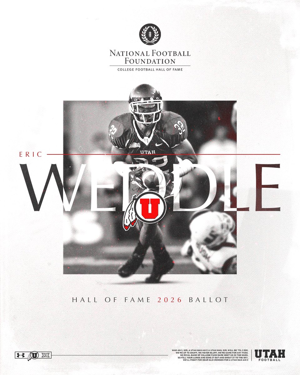 Utah Football (@utah_football) on Twitter photo Congratulations to Utah Football ππππππ, <a href="/weddlesbeard/">Eric Weddle</a>, for being named to the 2026 ballot for induction into the <a href="/NFFNetwork/">National Football Foundation</a> College Football Hall of FameβΌοΈ
π°: utahutes.com/news/2025/6/2/β¦
#GoUtes Congratulations to Utah Football ππππππ, <a href="/weddlesbeard/">Eric Weddle</a>, for being named to the 2026 ballot for induction into the <a href="/NFFNetwork/">National Football Foundation</a> College Football Hall of FameβΌοΈ
π°: utahutes.com/news/2025/6/2/β¦
#GoUtes