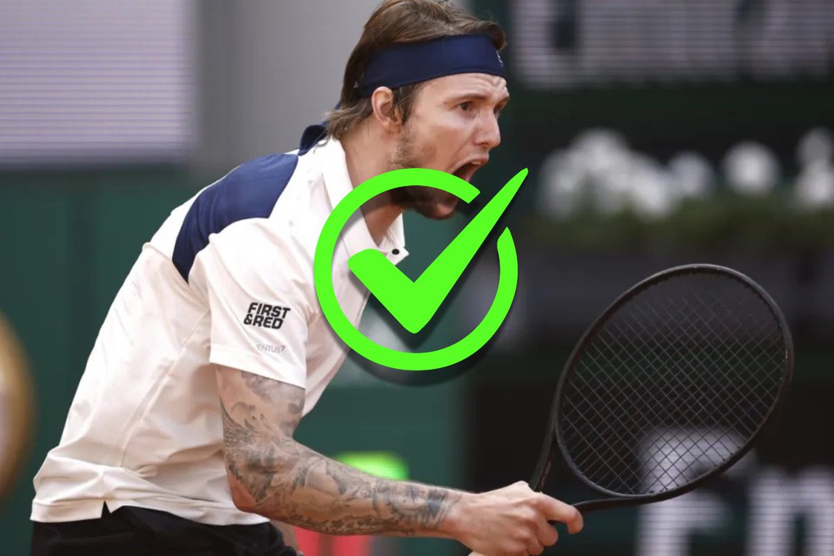 1st CASH of the day and it was as easy as can be. Bublik came away with the outright win making the +7 absolute cake 🎂 

Bublik +7 (-120) ✅
+1.3u 🤝

HIT THE ❤️ IF YOU TAILED
#RolandGarros