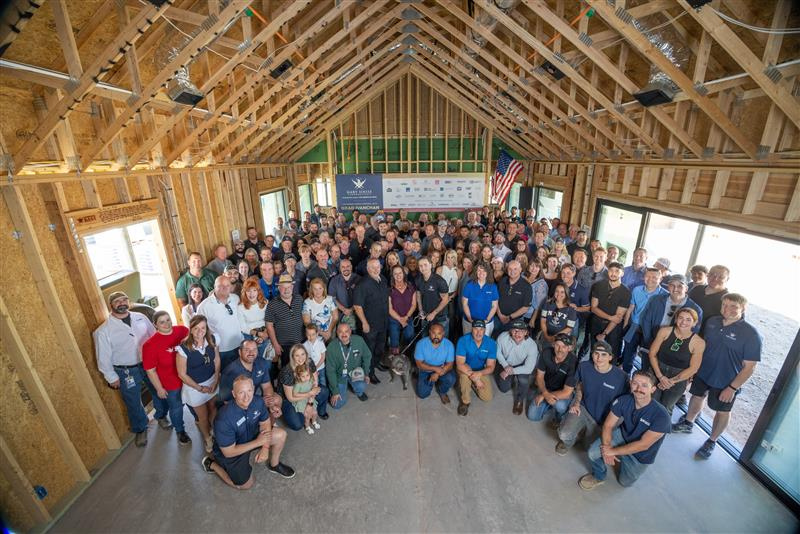 JELDWEN's tweet image. It was a privilege to celebrate U.S. Marine Corps Corporal Brad Ivanchan at his Walls of Honor ceremony! Through our partnership with the @GarySiniseFound R.I.S.E Program, we are honored to contribute to Brad's future mortgage-free, specially adapted smart home.
