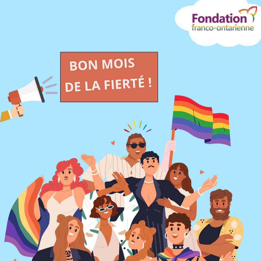 En ce Mois de la Fierté, la FFO célèbre la diversité, l’inclusion et la résilience des communautés LGBTQ+. Construisons une francophonie où chacun.e peut être soi-même. 
#Fierté2025 #Diversité #FrancoOntarien #Inclusion #MoisDeLaFierté