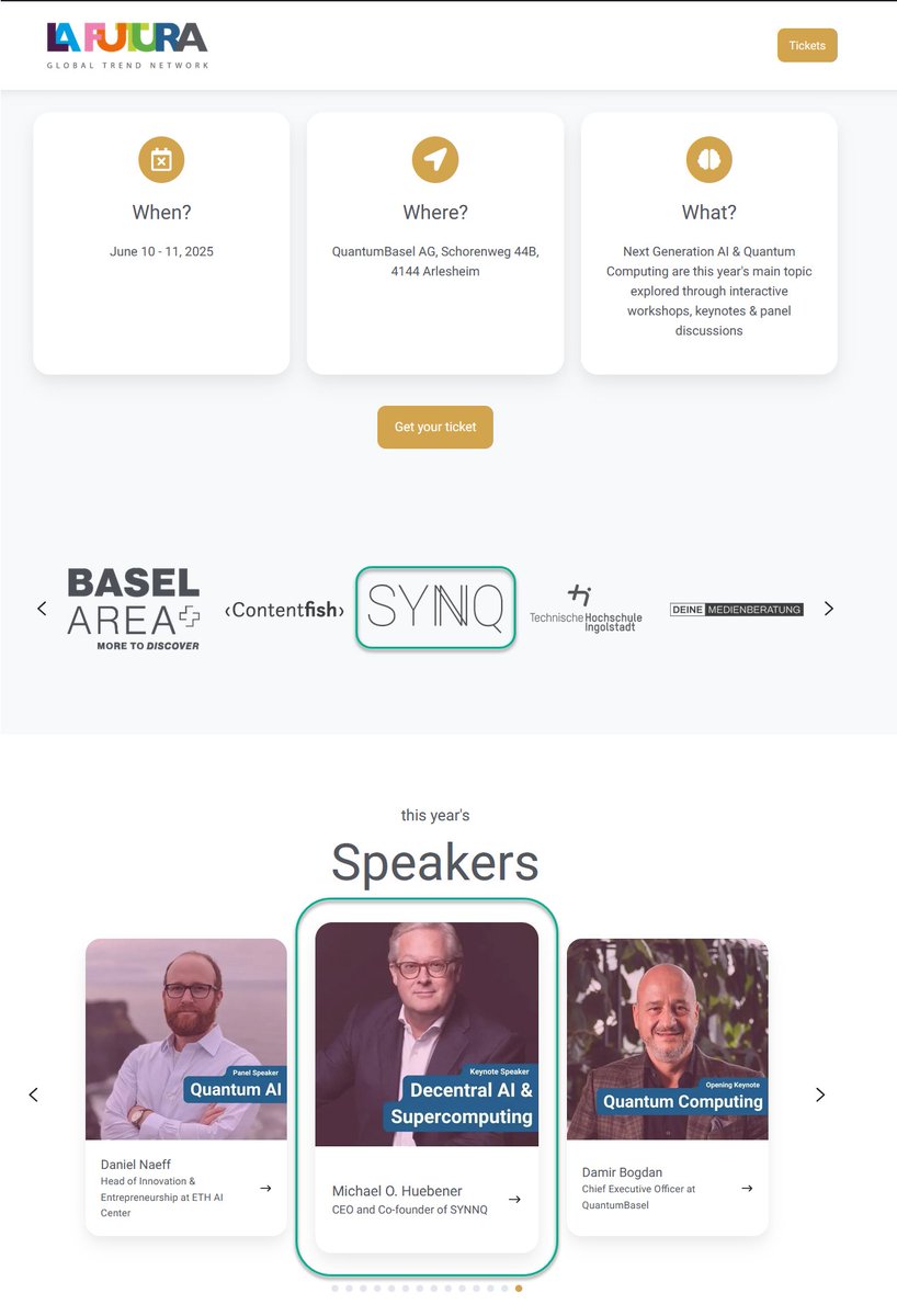 CryptoeVeritas's tweet photo. 1/
Next tuesday,@SYNNQ_Networks's CEO and co-founder Michael O. Hübener is making #SYNNQ publicly known.
Checkout #LaFutura Basel.
#QuantumBasel @LaFutura_ $SYQ #VAGA $VAGA #DecentralizedAI #FederatedLearning #LLM #HiddenGems #SYQNext