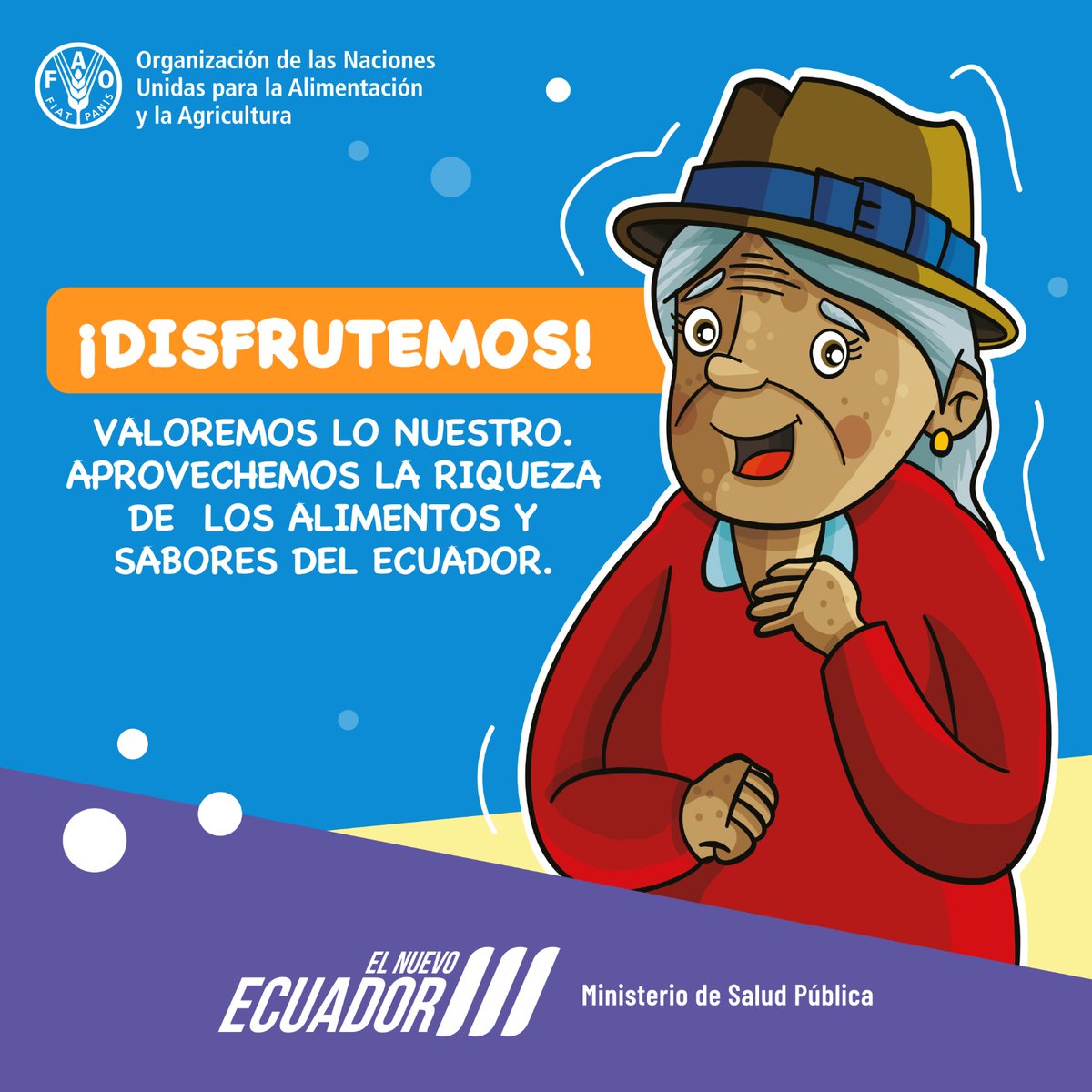 ¡Aprovecha los alimentos locales, la cultura y el sabor de 🇪🇨!
Separa un momento de tu día para comer en familia, así puedes rescatar nuestra cultura y sabores, mejorando tu salud y la de tus seres queridos.
#GuíasAlimentariasEC