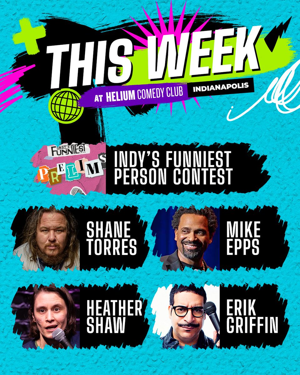 This Week at Helium | Funniest, <a href="/ErikGriffin/">Erik Griffin</a>, Heather Shaw, Shane Torres, + <a href="/TheRealMikeEpps/">Mike Epps</a>! 
Grab tickets now: bit.ly/4h0DIJo