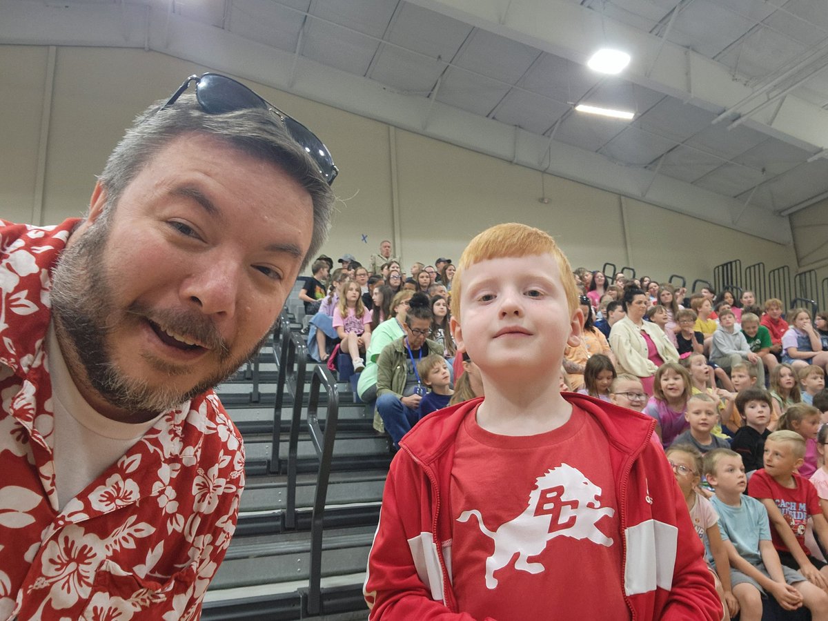 BCHS_Mr_J's tweet photo. The band played on! 3 days of school left in the 2024 - 2025 and the Boyd County Band is getting these elementary kids fired up for summer break! We had a great time performing for Summit and Ponderosa Elementary school today! #bestbandintheland https://t.co/Z2LsTmyT23