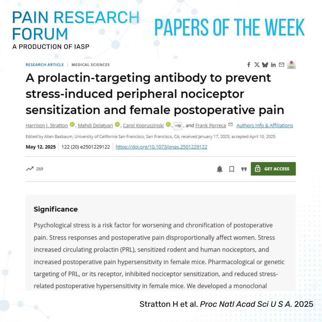 IASP (@iasppain) on Twitter photo What do you think this finding from <a href="/HJStratton13/">Harrison Stratton, PhD</a> and @PNAS News may mean for the future of postoperative pain management in women? bit.ly/43qQVpQ #PRF #endometriosis What do you think this finding from <a href="/HJStratton13/">Harrison Stratton, PhD</a> and @PNAS News may mean for the future of postoperative pain management in women? bit.ly/43qQVpQ #PRF #endometriosis