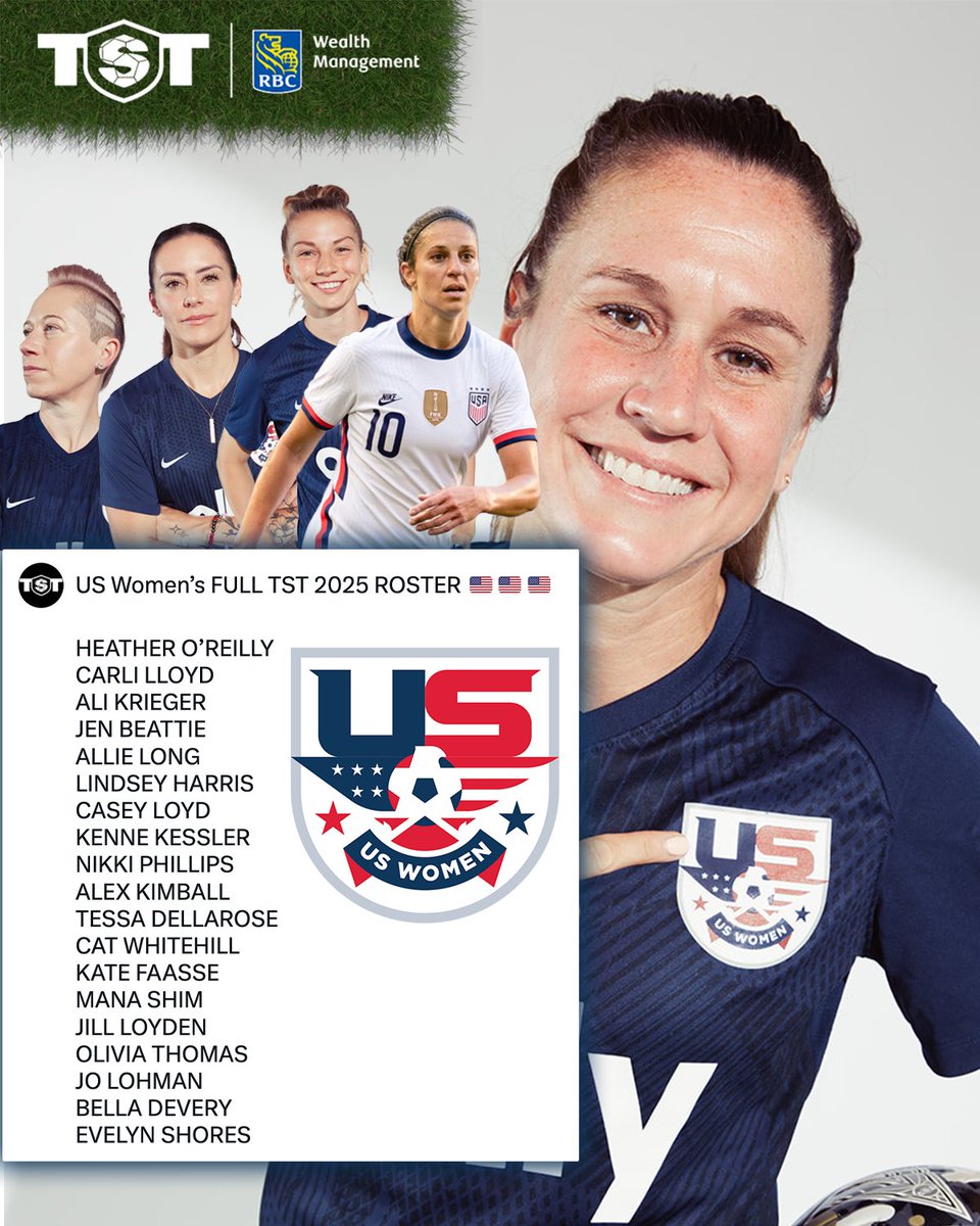TST7v7's tweet photo. US Women’s Full TST 2025 Roster! 

TST Tickets: https://t.co/55wdEWxW3I

Presented by @RBCwealth Management https://t.co/NPkQkjfMYi
