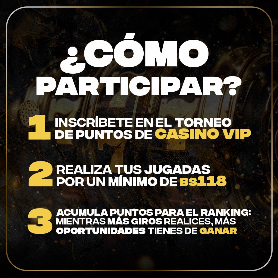 🚨 ¡El Torneo VIP de Casino regresa con Bs. 594.000 en premios! 💥

Solo para miembros del Club VIP. Gira, acumula puntos y lucha por los primeros lugares. ¡Los más audaces ganan! 🎰🔥

🔝 5 ganadores, premios exclusivos. ¿Serás uno?

🔗 juegaenlinea.net/torneos