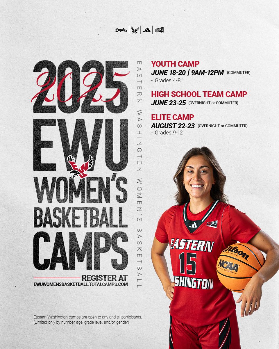 Attention all #hoopers: Our Eag's women's basketball camps begin in just a few weeks - register today! 

💻: loom.ly/KyLNewM

#GoEags #FEO