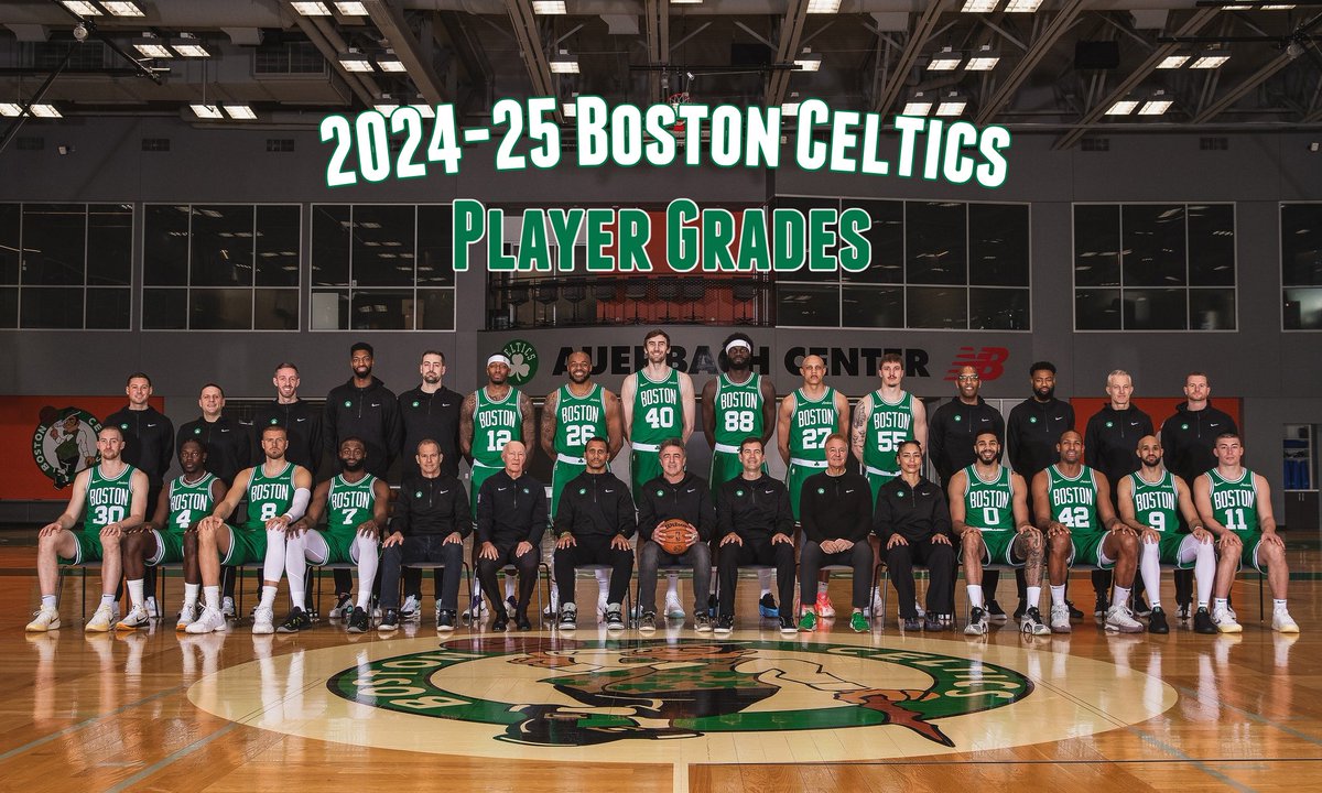 Now that it's been a few weeks grade each Celtics player on their 2024-25 season/playoffs:
☘️
30 Hauser __
4 Holiday __
8 Porzingis __
7 Brown __
0 Tatum __
42 Horford __
9 White __
11 Pritchard __
12 Craig __
26 Tillman __
40 Kornet __
88 Queta __
27 Walsh __
55 Scheierman __
☘️