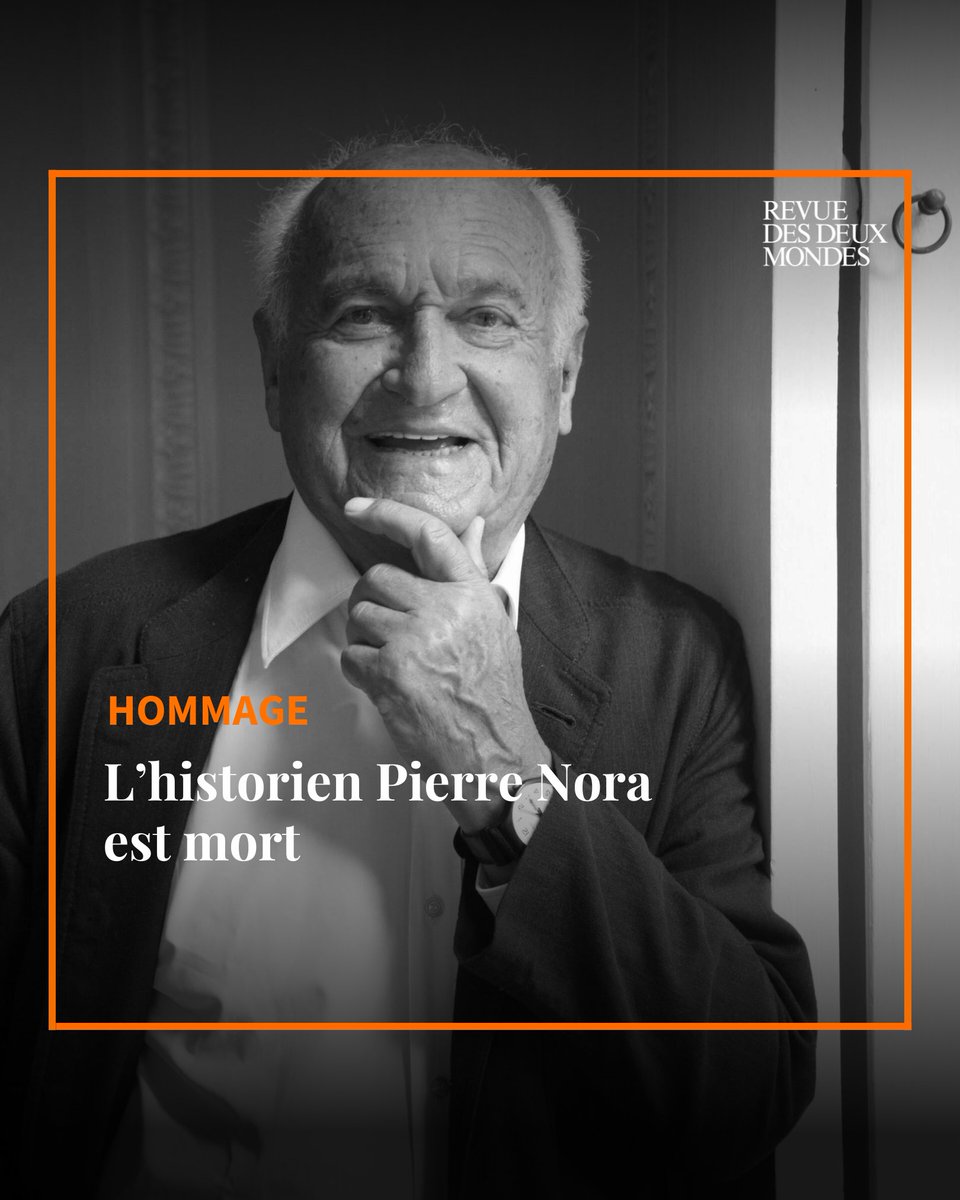 [ ⚫ HOMMAGE ] 

Pierre Nora est mort le 2 juin 2025. Quelques semaines plus tôt, en avril, Krzysztof Pomian lui consacrait un portrait dans nos pages, retraçant le parcours et l’héritage de cette figure majeure de l’historiographie française : bit.ly/3RZTZnh