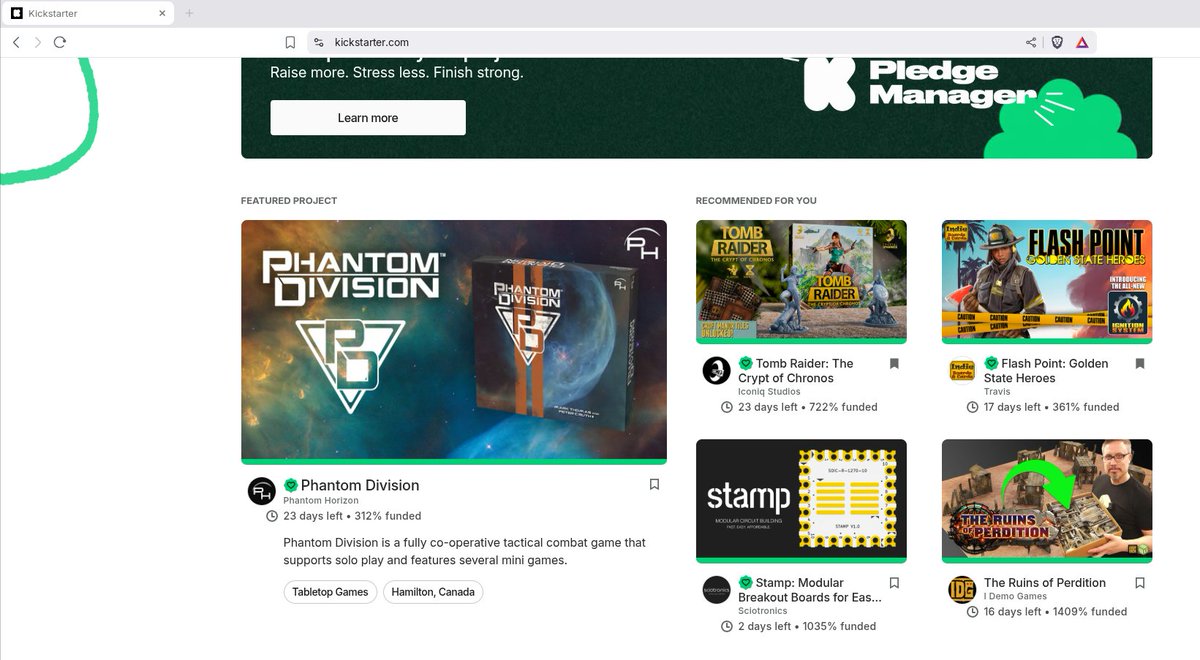 Phantom Division is the featured project on the Kickstarter home page! Please back now to help us bring this amazing tabletop game to life!
kickstarter.com/projects/phant…
#kickstartercampaign #crowdfundingcampaign #tabletopgames #kickstarter #kickstartergames @kickstarter