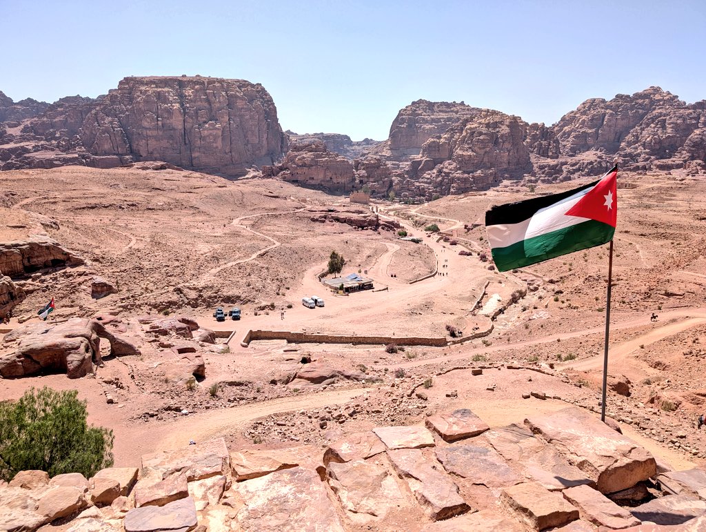 dctyne's tweet photo. Walked over 11 miles to and around Petra in Jordan today. Many fascinating monuments carved into the stone. https://t.co/s8voHAZRo1