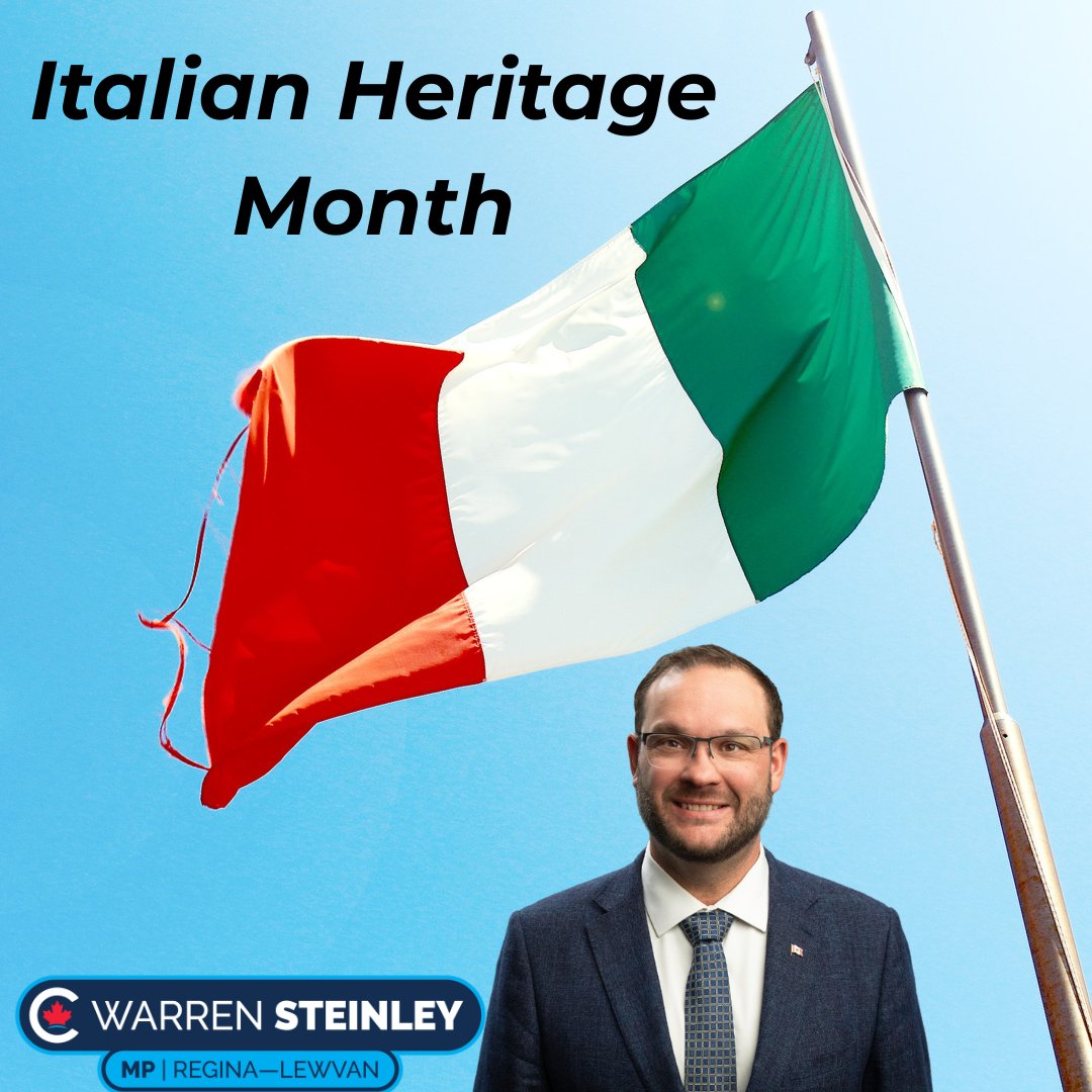 June is Italian Heritage Month in Canada! 🇮🇹🇨🇦

This month, we celebrate the rich culture, history, and contributions of Italian Canadians here in Regina–Lewvan and across our great country.

From building communities and small businesses to shaping our arts, food, and public
