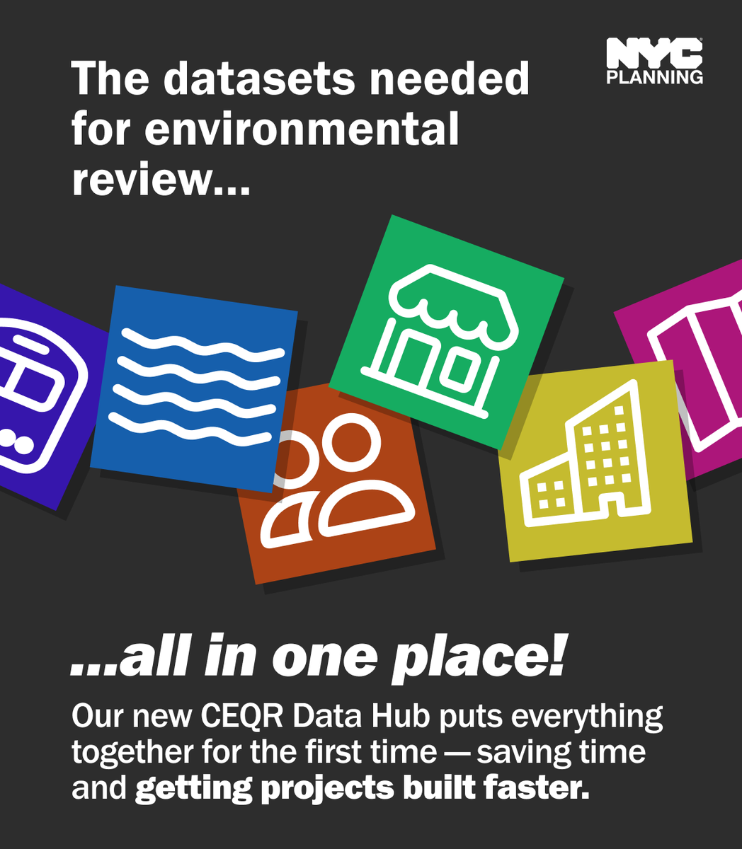 NYCPlanning's tweet photo. We’re taking direct aim at unnecessary bureaucratic hurdles that slow down progress for New York City!
Our new CEQR Data Hub and improved Zoning Application Portal will save applicants time, streamline processes, and help get shovels in the ground faster.
#GetStuffBuilt https://t.co/XOGRcNISsZ