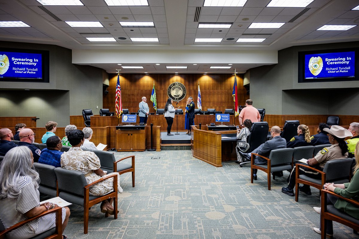 Richard Tyndall was officially sworn in as Police Chief on Monday, June 2, 2025. nextdoor.com/city/post/4042… via <a href="/Nextdoor/">Nextdoor</a> 

<a href="/GreenvillePD/">Greenville Police</a>