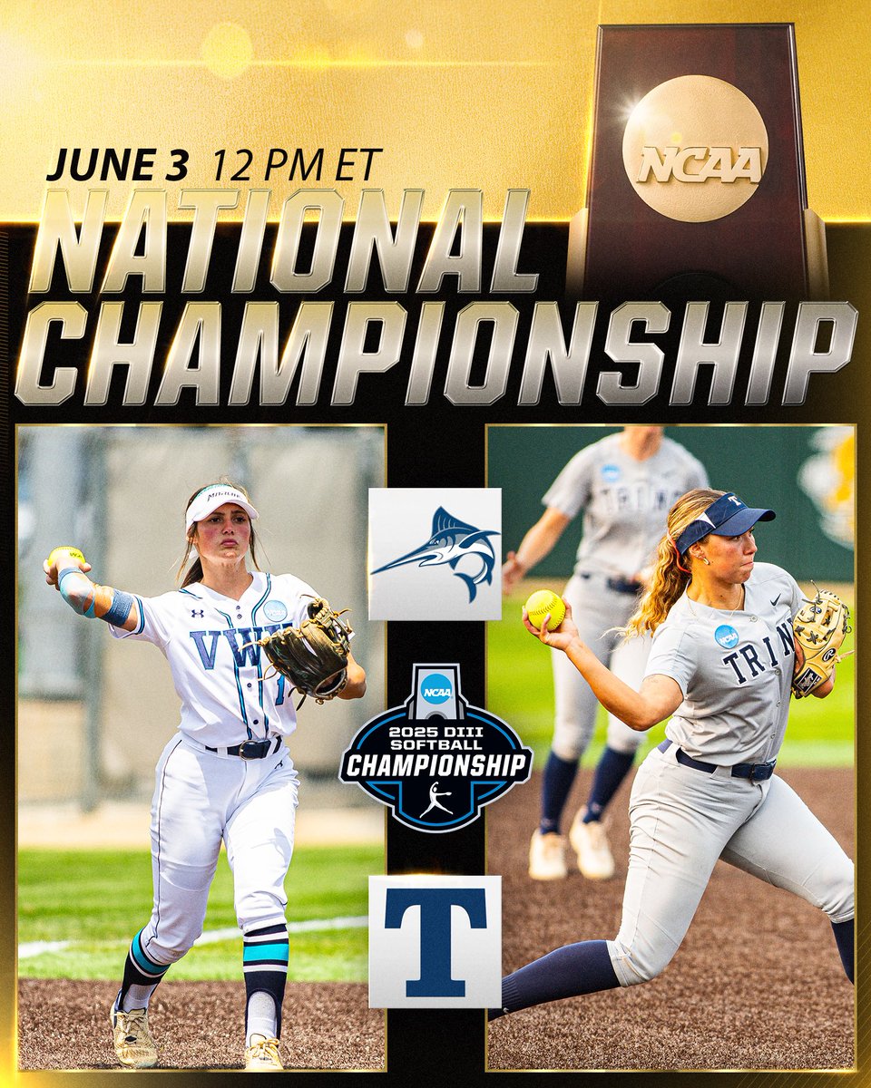 It all comes down to this 🏆 

Virginia Wesleyan and Trine will battle it out for a national title, with Game 1️⃣ set for June 3 at 12 PM ET!

#WhyD3 | #D3SB