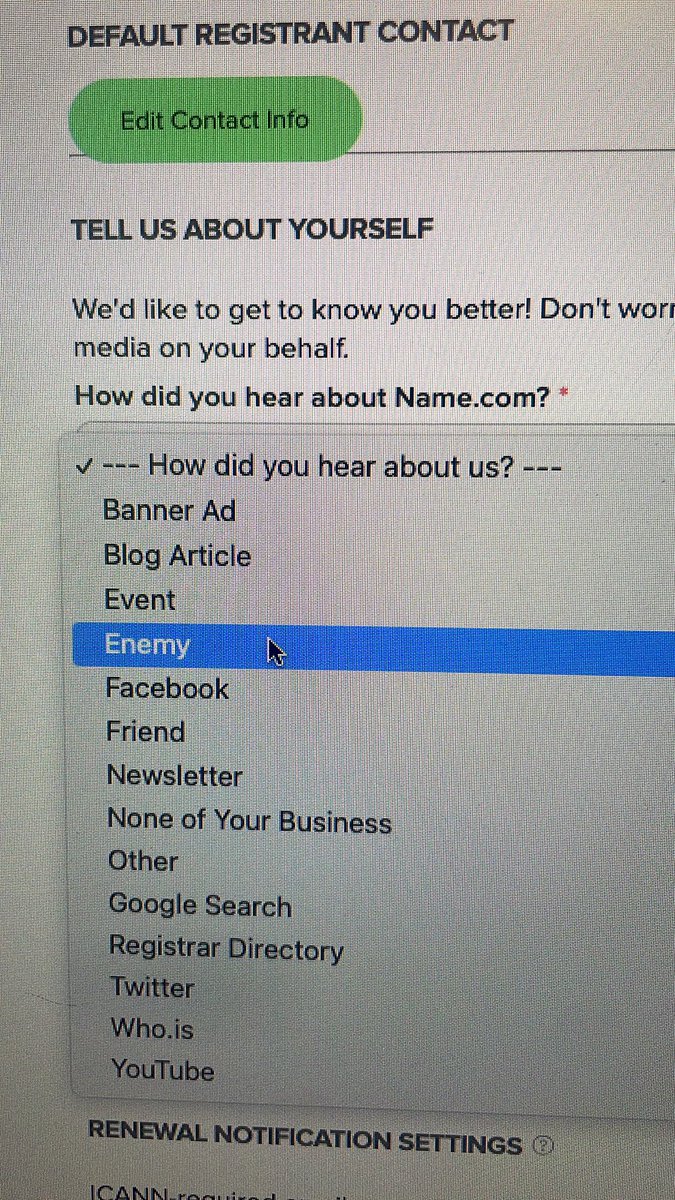 Community_CFD's tweet image. How has no one noticed this on @name.com 

Funny 😂😂