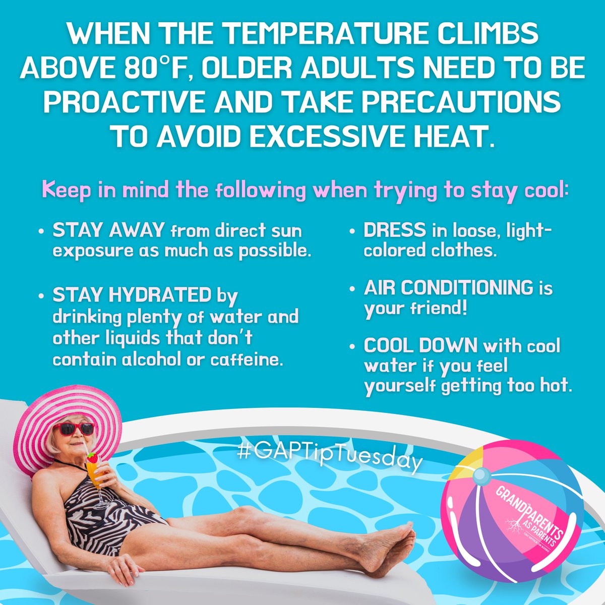 If we know anything about summer in East Tennessee, it's that it gets very hot and humid! When temperatures rise over 80 degrees, be mindful and take precautions to avoid overheating. Visit the link in our bio for more info. #GAPTipTuesday