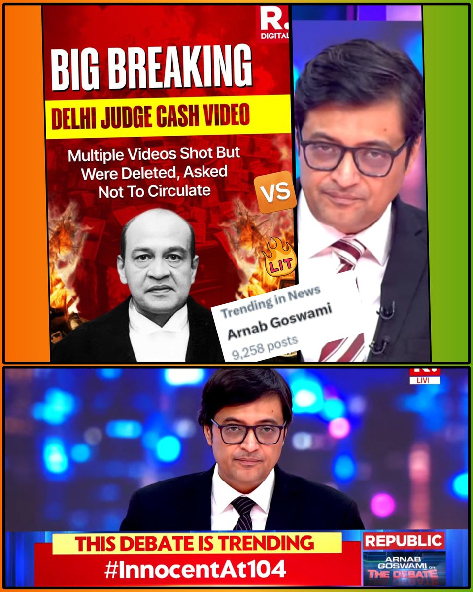 MITALI79983868's tweet photo. #JudgeCashVideo #InnocentAt104 
Arnab, it's not one, 
There are mannnny........... 
Endless loopholes! 
Hope our all systems of India works like Indian Defence System accurate, reliable, quickest &amp; easy access by, for &amp; with the ppl! Grtt work,Arnab! Enjoyed watching u! @republic https://t.co/a0oNPMM3m5