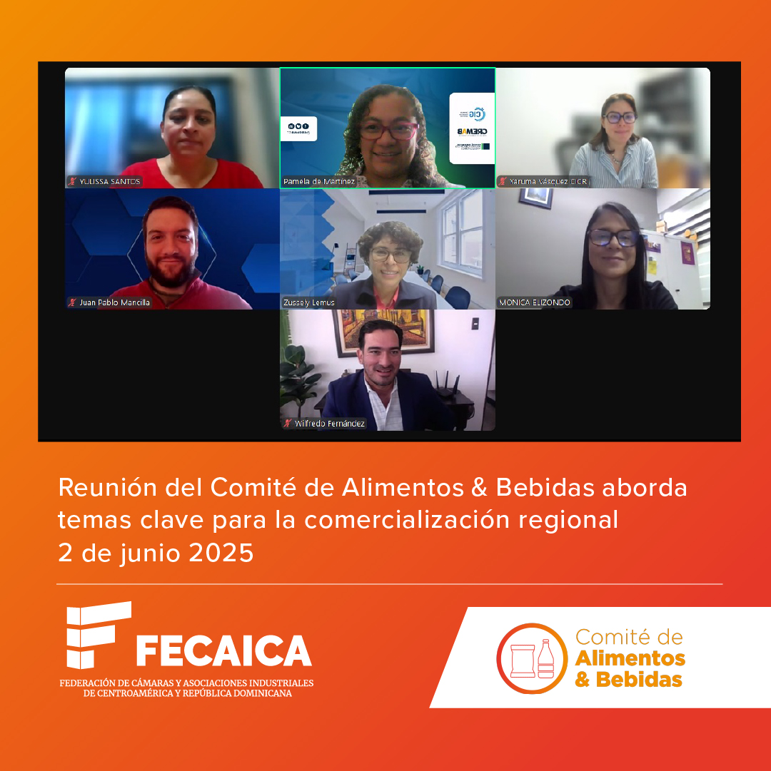 El Comité de Alimentos &amp; Bebidas sostuvo una reunión para abordar temas clave que impulsen la comercialización regional, fortaleciendo la integración, competitividad y sostenibilidad del sector.
#FECAICA #ComitéAlimentosBebidas